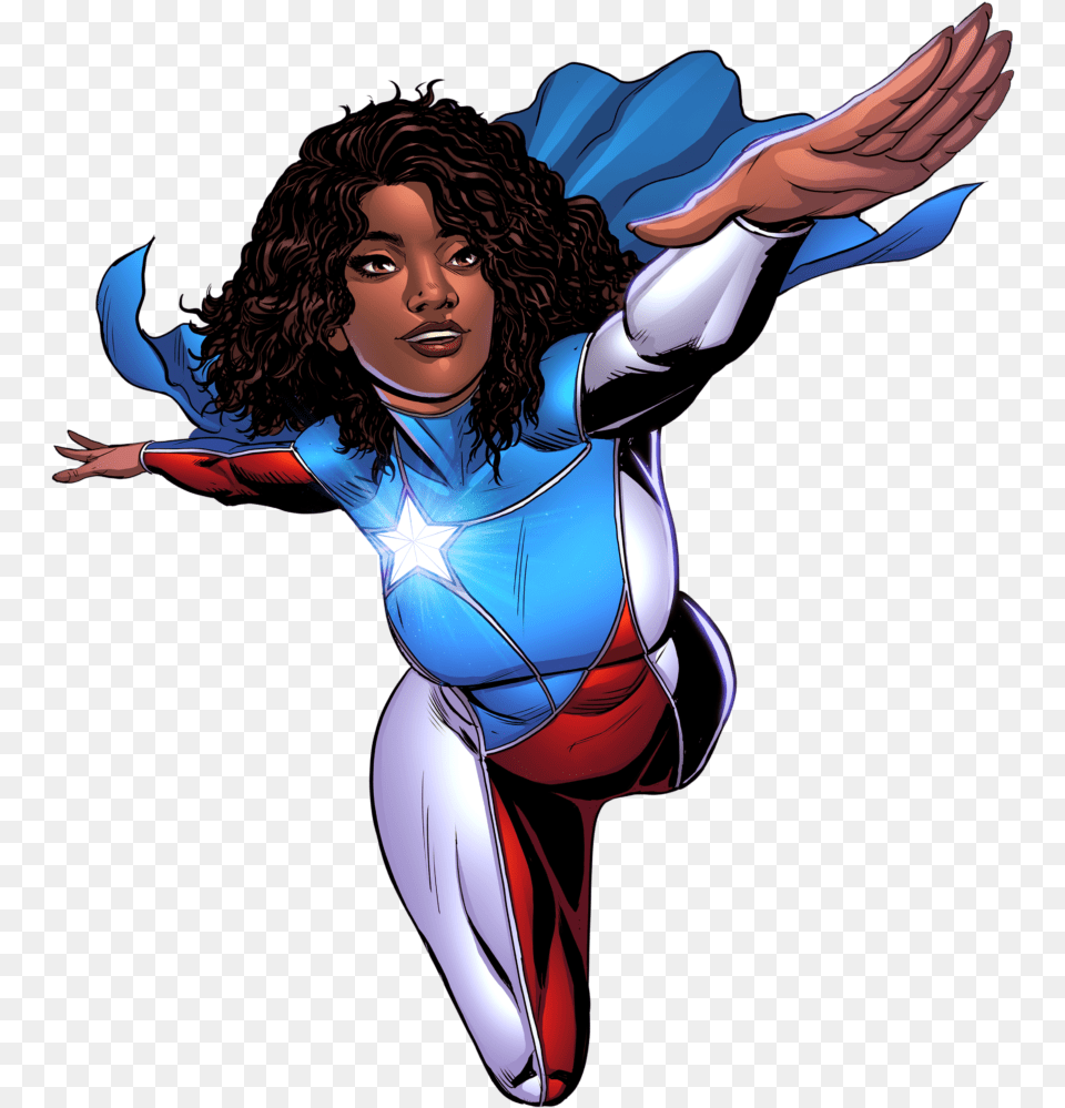 Photo Courtesy Of Somos Arte Female African American Superhero, Book, Comics, Publication, Adult Png Image