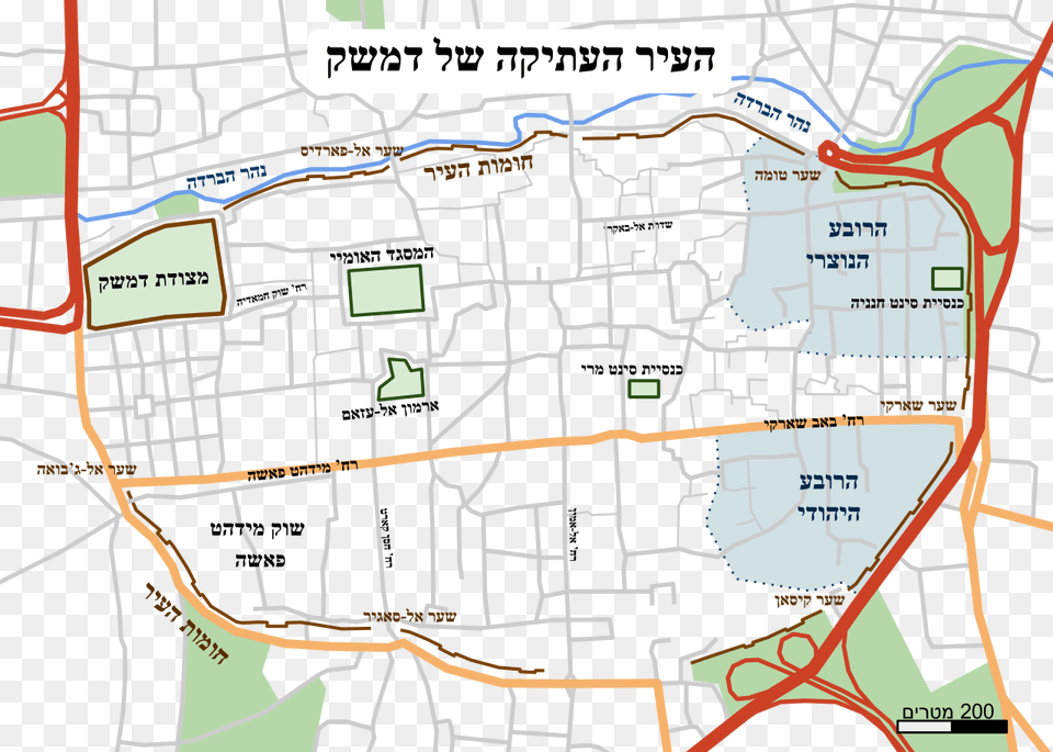 Photo Credits Wikimedia Map Of Old Damascus, Chart, Plot, Neighborhood Free Png