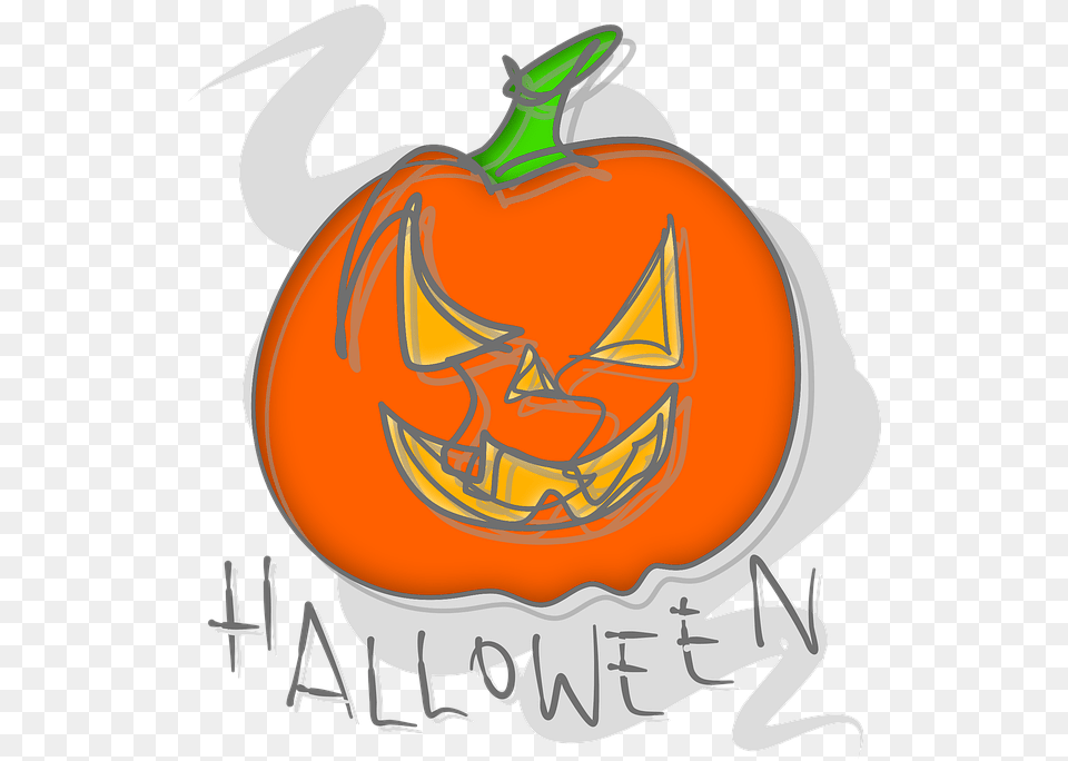 Photo Drawing Halloween Pumpkin Jack Ou0027lantern Max Pixel Halloween, Plant, Food, Vegetable, Produce Png Image