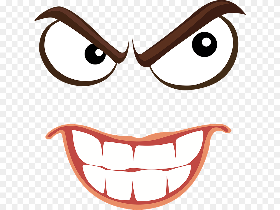 Photo Evil Smiley Anger Criminal Face Emoji Emoticon, Body Part, Mouth, Person, Teeth Png Image