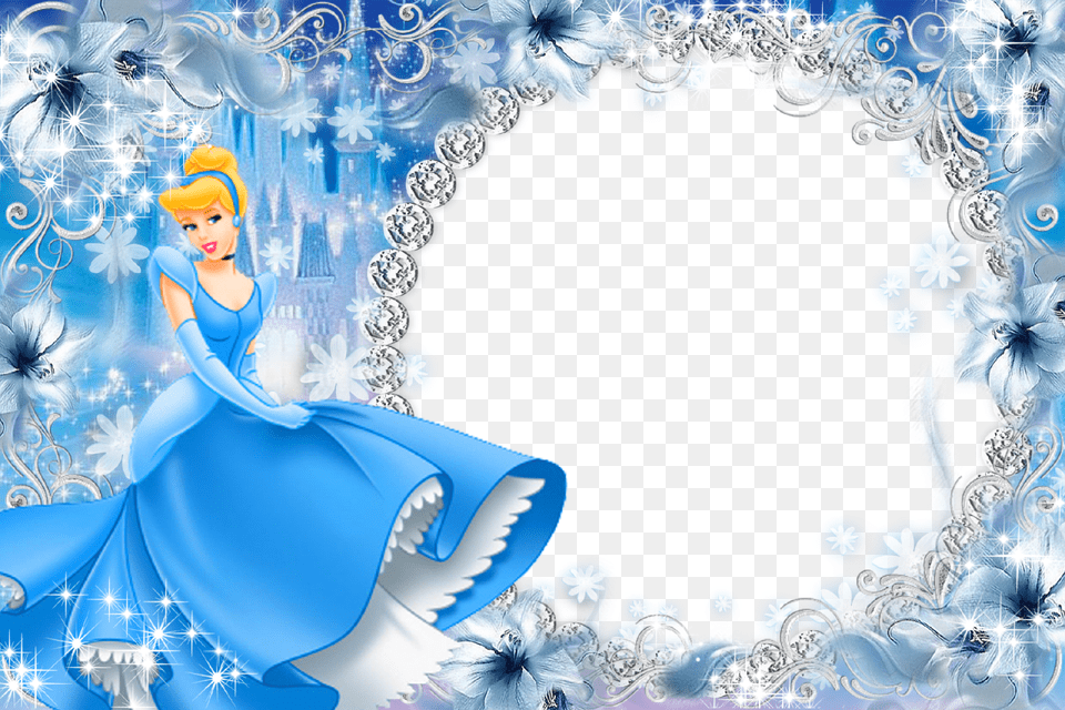Photo Frame For Girls Cinderella Disney Frame, Book, Comics, Publication, Graphics Png Image