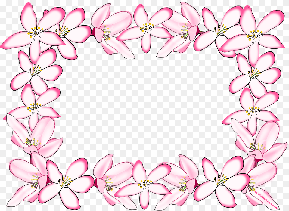 Photo Frame Pictures Love Black And Modern Frames Frame Flower Cherry Blossom, Plant, Petal, Pattern, Accessories Free Png Download
