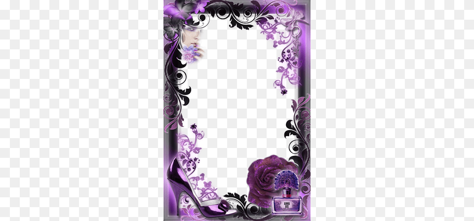 Photo Frame Purple Glamour Anna Sui Night Of Fancy 50ml17oz Eau De Toilette, Art, Graphics, Floral Design, Pattern Png Image