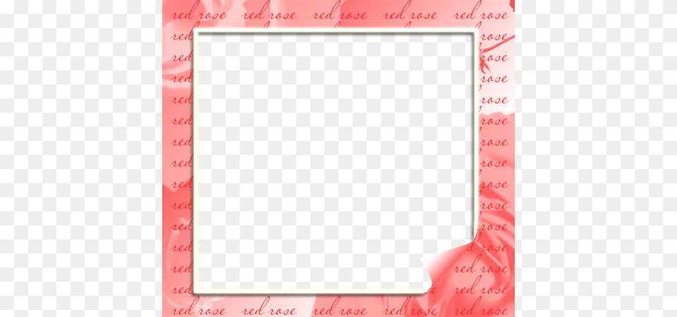 Photo Frame Red Rose Moldura Foto Vermelha, White Board Free Transparent Png