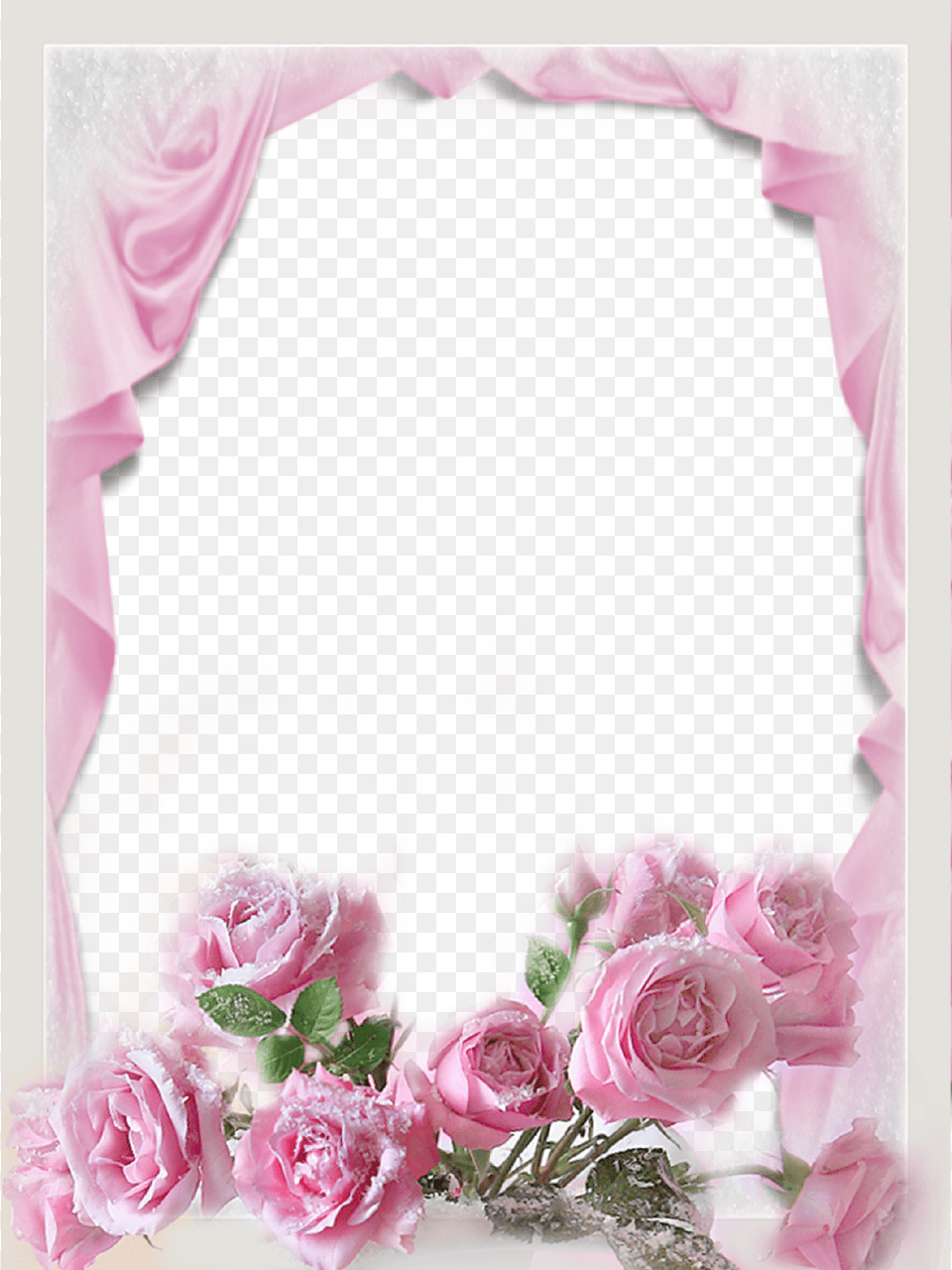 Photo Frame With Flowers Roses Snow Weeding Cards Background, Rose, Plant, Flower, Flower Arrangement Png
