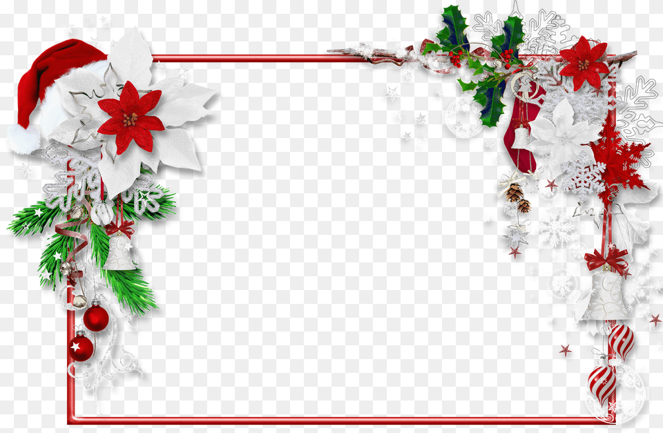 Photo Frame With Santa Hat Merry Christmas Free Png Download