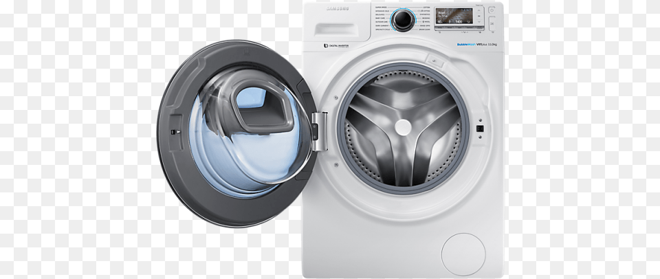 Photo Gallery Samsung Ecobubble Ww12k8412ow Front Loading Washing, Appliance, Device, Electrical Device, Washer Free Png Download