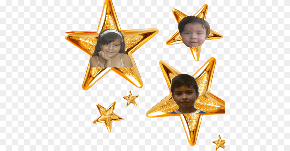 Photo Gold Stars Full Size Image Pngkit Golden Stars Transparent Background, Symbol, Star Symbol, Boy, Child Free Png Download