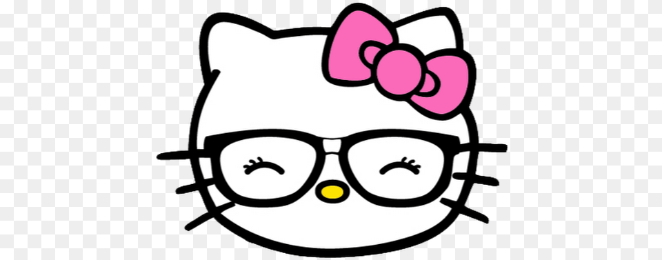 Photo Hello Kitty With Glasses Decal, Accessories Free Png