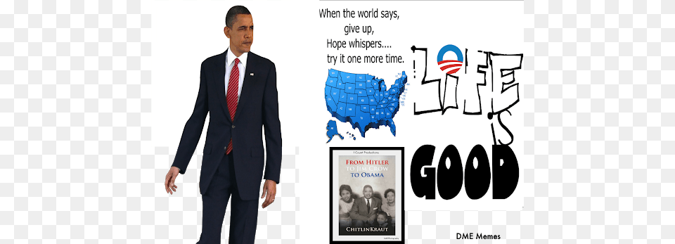 Photo Hitler To Jim Crow To Obama, Formal Wear, Clothing, Coat, Suit Free Png Download