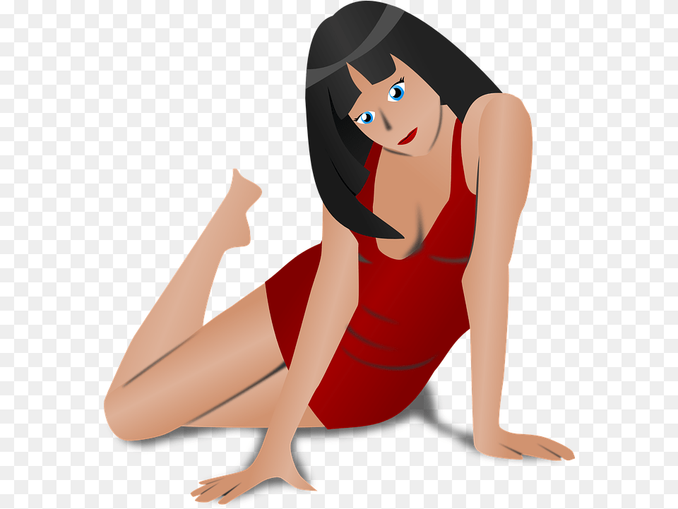 Photo Lady Woman Person Brunette People Girl Red Sexy Geography Of A Woman, Swimwear, Clothing, Dress, Adult Free Png