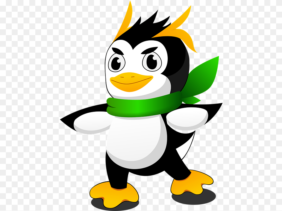 Photo Linux Mascot Bird Cute Gambar Kartun Penguin Lucu, Animal, Fish, Sea Life, Shark Png