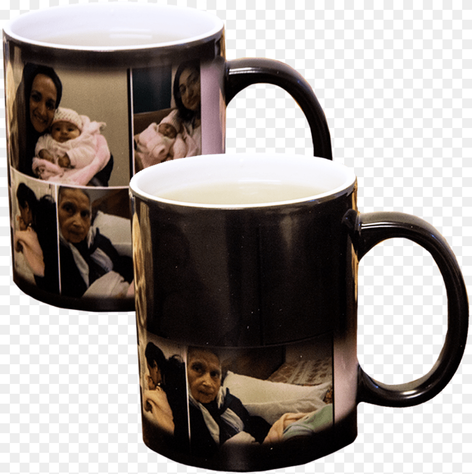 Photo Magic Mug Magic Coffee Mug, Cup, Man, Male, Adult Free Png Download
