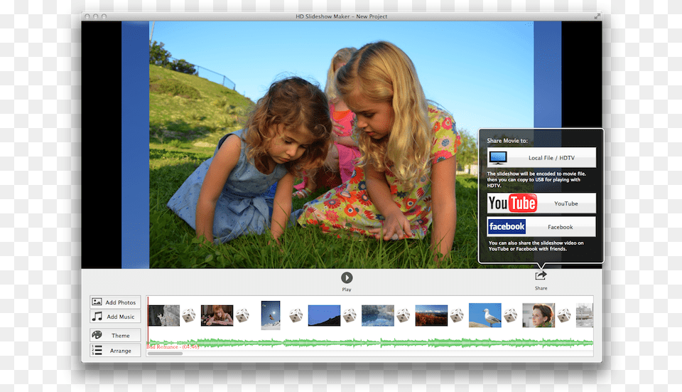 Photo Movie Maker Hd For Mac Slideshow Software Mac, Screen, Hardware, Monitor, Electronics Free Png