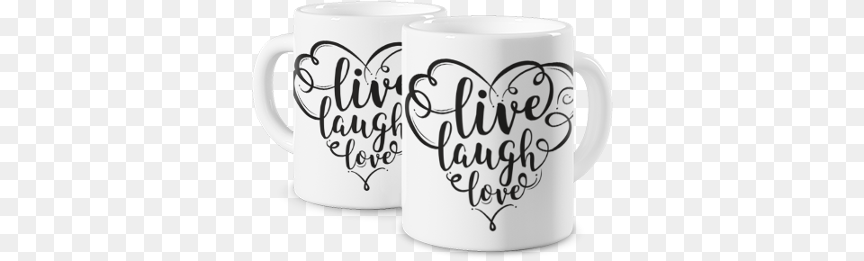 Photo Mug Coloured Mug Live Laugh Love Typo Weihnachten Alu Druck Schwarz Amp Wei Naughty, Cup, Beverage, Coffee, Coffee Cup Free Png