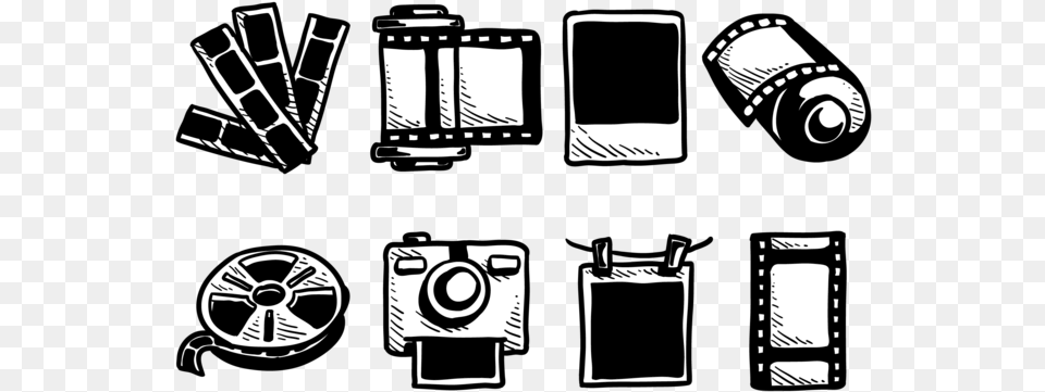 Photo Negative Icons Vector Rollo Fotografico Icon, Stencil Free Png Download