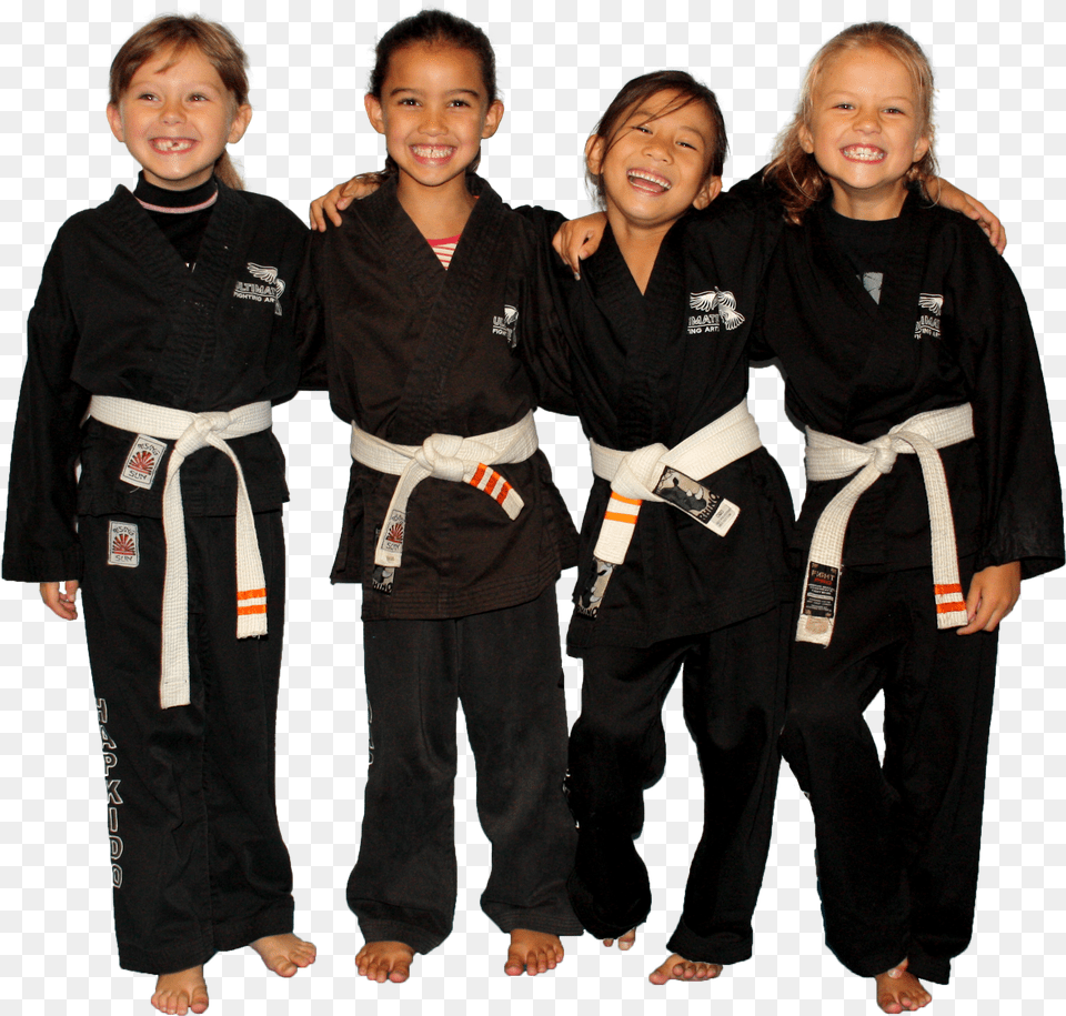 Photo Of 4 Happy Hapkido Child Students Child, Cream, Dessert, Food, Ice Cream Free Png Download