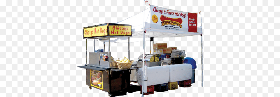 Photo Of A Hot Dog Stand Hot Dog Stand, Kiosk, Food, Fruit, Plant Png Image