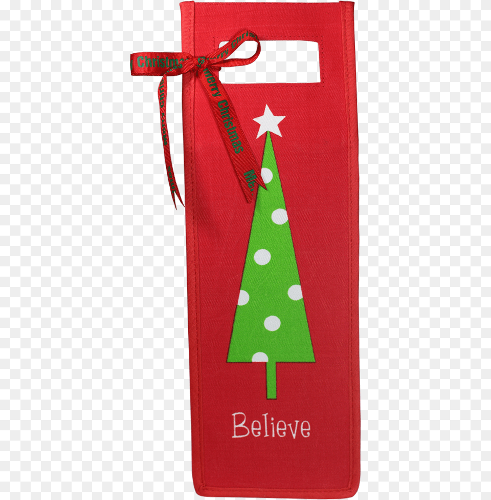 Photo Of Cloth Holiday Wine Gift Bags Christmas Tree, Clothing, Hat, Applique, Pattern Png Image