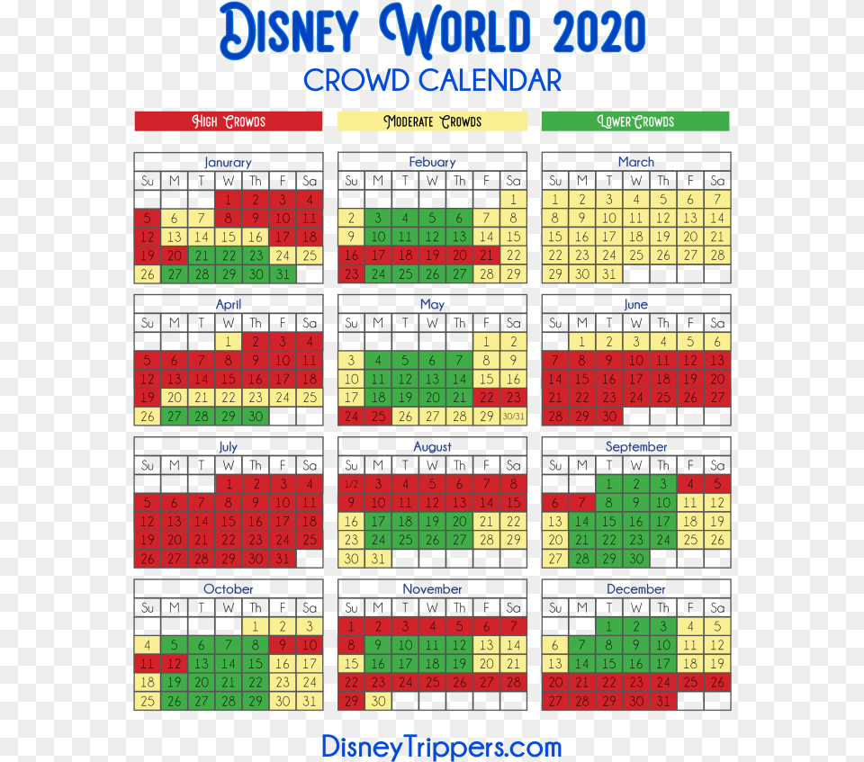 Photo Of Disney World Crowd Calendar For The Year Disney Crowd Calendar 2020, Text, Electronics, Mobile Phone, Phone Free Png