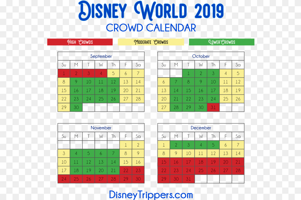 Photo Of Disney World Crowd Calendar September Through Disney Crowd Calendar 2020, Text, Scoreboard Free Transparent Png