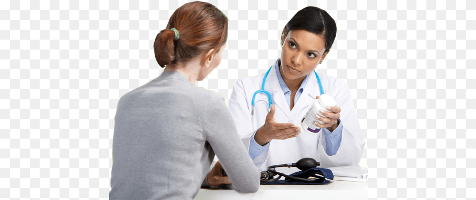 Photo Of Doctor Explaining Medication To Patient Doctor Woman, Adult, Person, Lab Coat, Female Free Png