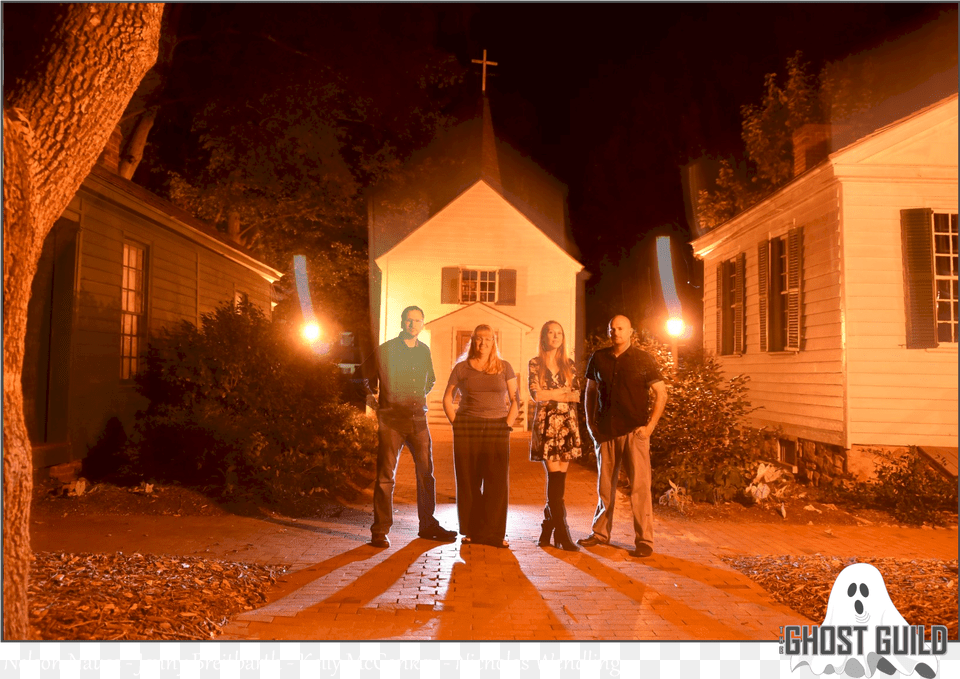Photo Of Four People In The Dark In Front Of A Creepy, City, Urban, Street, Road Free Transparent Png