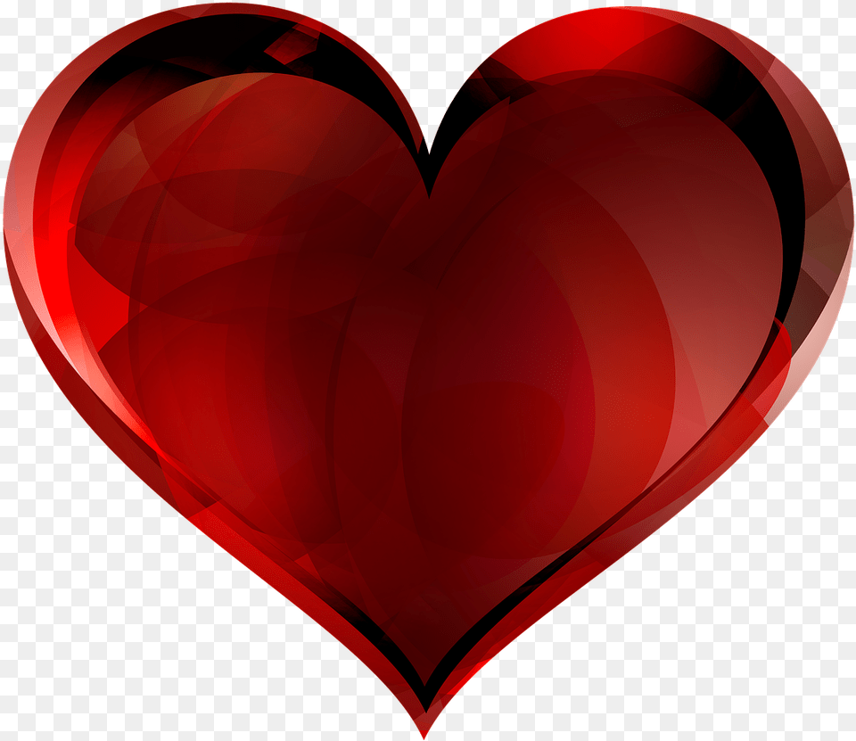 Photo Of Heart Gradient Transparent Red Glass Heart Free Png