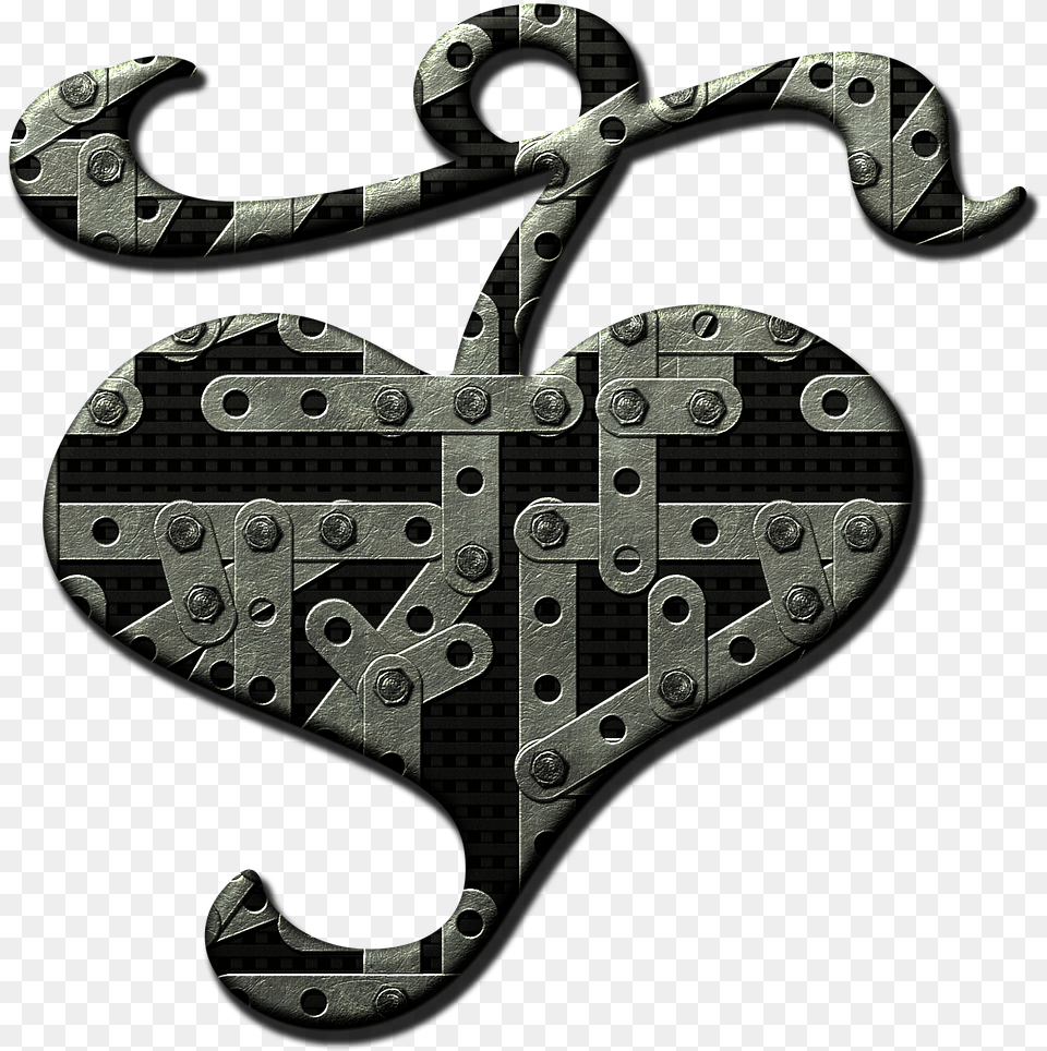 Photo Of Heart Shapemetallizedenduring Love Decorative, Electronics, Hardware, Guitar, Musical Instrument Free Png Download