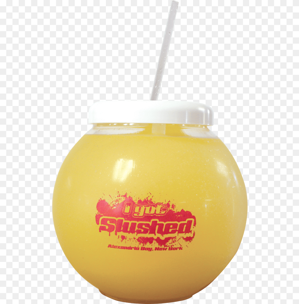 Photo Of I Got Slushed Fishbowl Orange Drink, Jar, Beverage, Juice Free Png Download