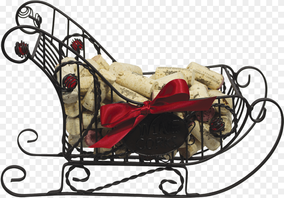 Photo Of Sleigh Cork Cage And Bottle Holder Sledding, Furniture, Device, Grass, Lawn Free Png