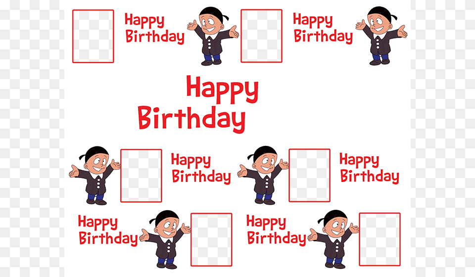 Photo Personalised Ninja Hattori Birthday Banner Cartoon, Baby, Person, Book, Comics Png Image