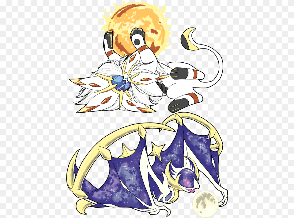 Photo Pokemon Solgaleo X Lunala, Book, Comics, Publication, Baby Free Png