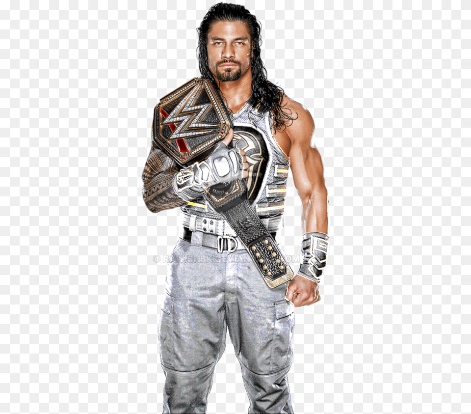 Photo Roman Reigns White Vest, Accessories, Belt, Buckle, Adult Free Png