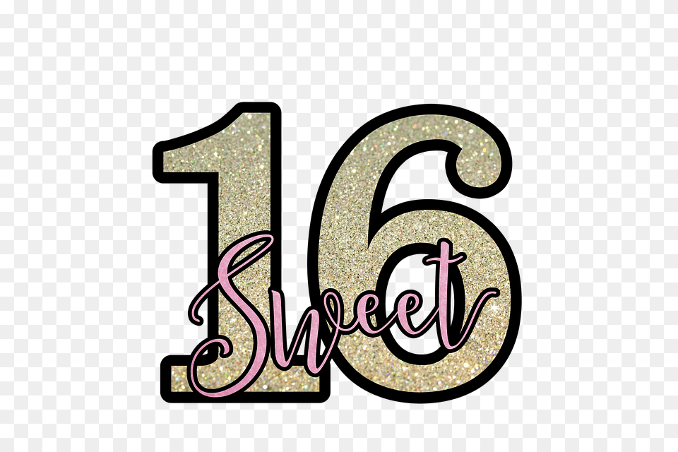 Photo Sixteen Sweet Girl Party Sweet Sixteen Birthday, Number, Symbol, Text Png Image
