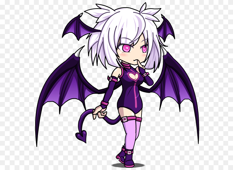 Photo Succubus Lilith In The Album Anime Gacha Chibis, Book, Comics, Publication, Baby Png Image