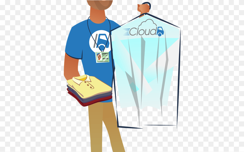 Photo Taken At Cloud Dry Cleaning Ampamp Illustration, Clothing, Shirt, T-shirt, Boy Png Image