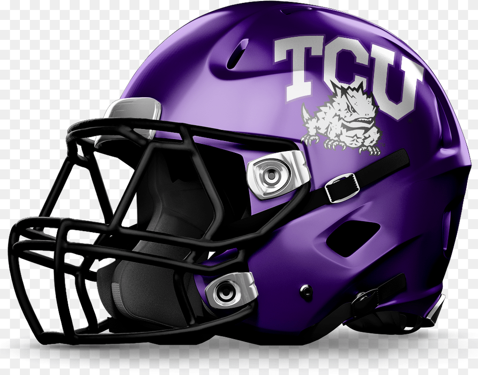 Photo Tcu Athletics Central Michigan Football Helmet, Crash Helmet, American Football, Person, Playing American Football Png