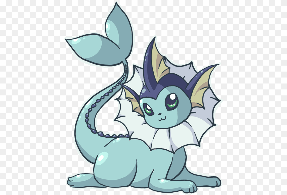 Photo Vaporeon Laying Down, Art, Face, Head, Person Free Transparent Png