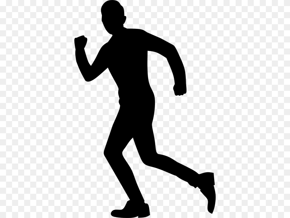 Photo Walk Pose Man Full Length Casual Run Running, Gray Free Png