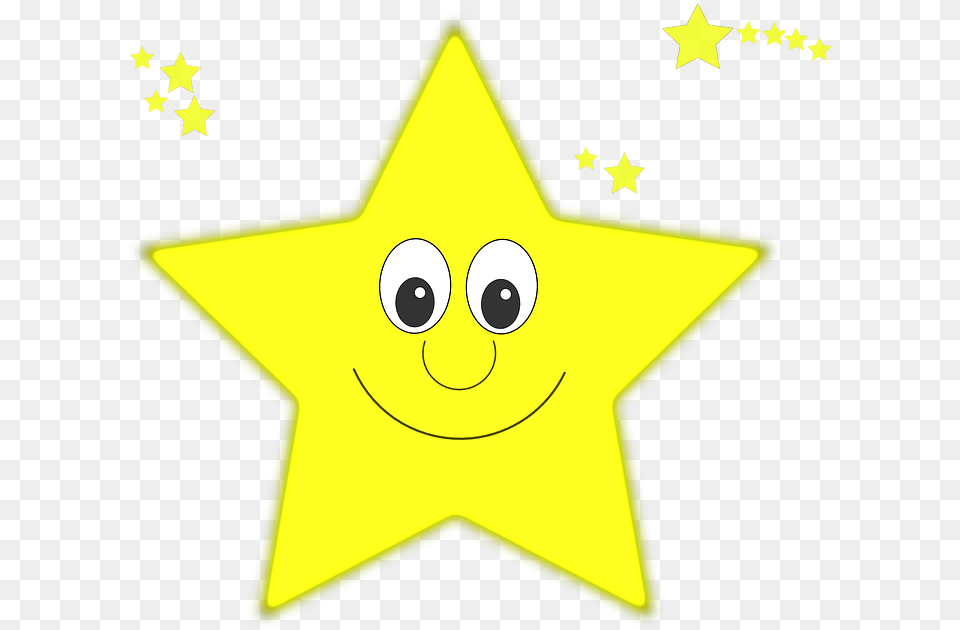 Photo Yellow Face Happy Star Smile Little Star, Star Symbol, Symbol Free Png Download