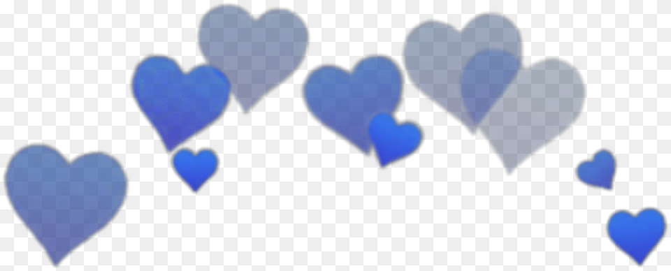 Photobooth Hearts Blue Hearts Crown, Heart, Symbol Free Png Download