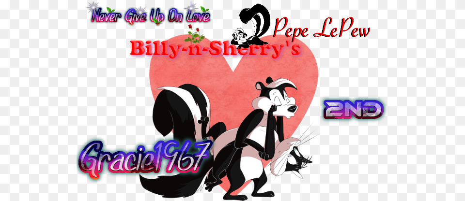Photobucket Lepewpepe Lepew Winner Banner Pepe Le Pew And Penelope Round, Book, Comics, Publication, Adult Free Png Download