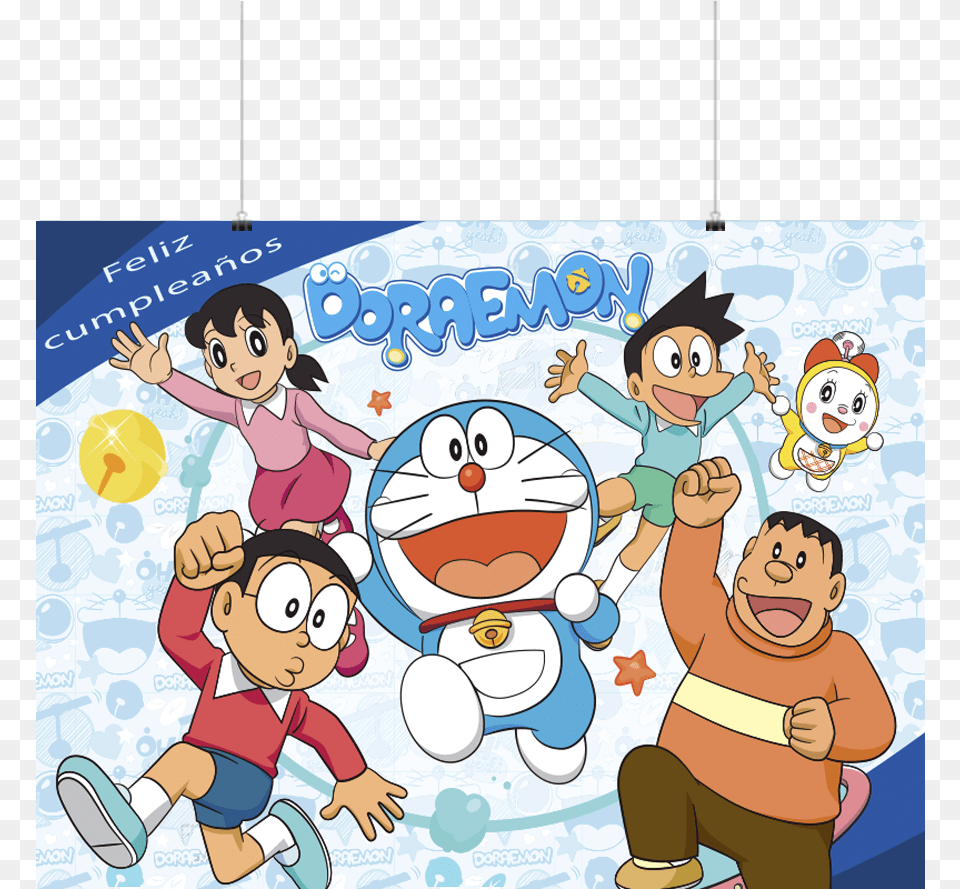 Photocall Doraemon Cartoon, Baby, Person, Face, Head Free Transparent Png