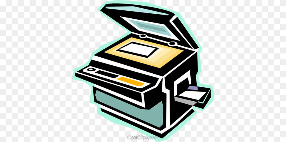 Photocopy Machine Royalty Vector Clip Art Illustration, Computer Hardware, Electronics, Hardware, Ammunition Png Image