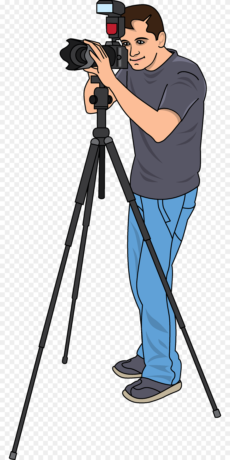 Photographer Clipart, Tripod, Photography, Person, Man Png Image
