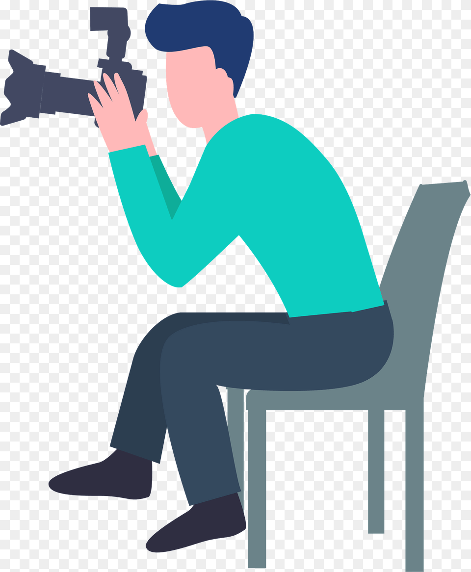 Photographer Clipart, Sitting, Clothing, Person, Pants Free Transparent Png