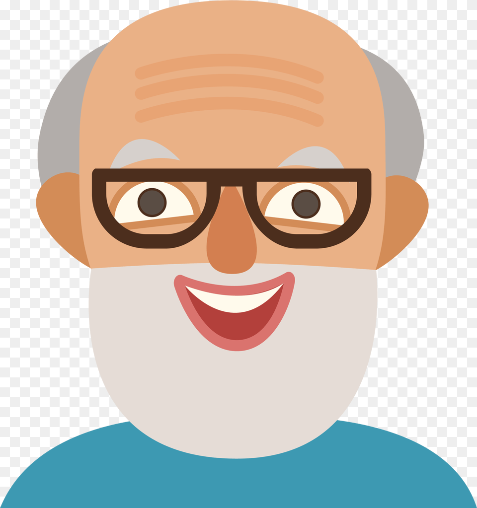 Photographer Clipart Long Hair Man Old Man Cartoon Face, Accessories, Glasses, Head, Person Free Png