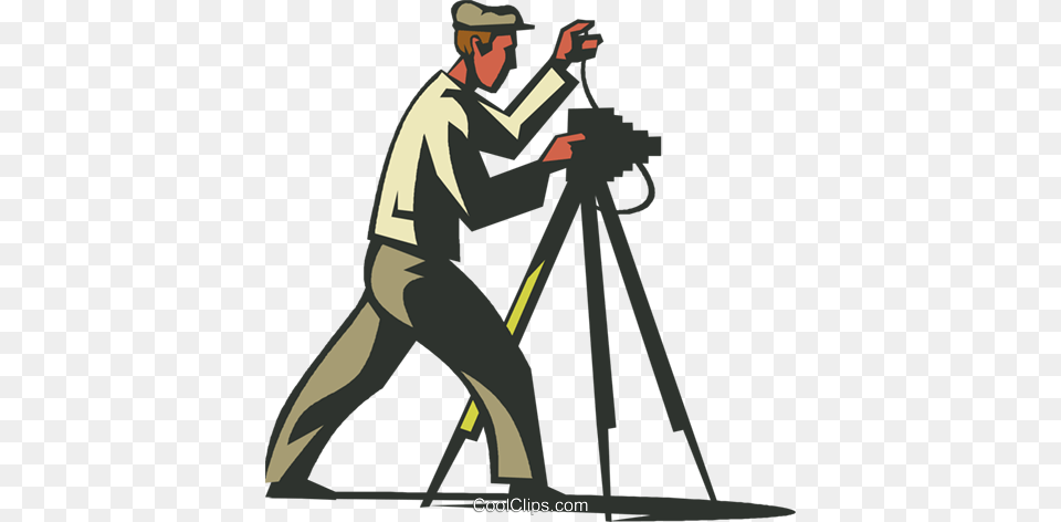 Photographer Royalty Vector Clip Art Illustration, Photography, Tripod, Adult, Male Png Image