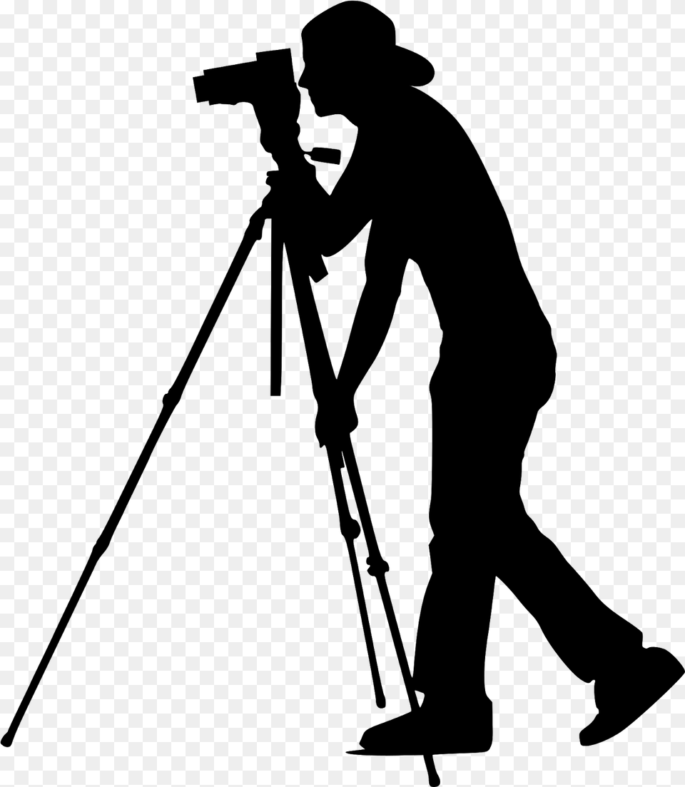 Photographer Silhouette, Gray Free Png Download